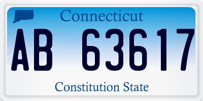 CT license plate AB63617