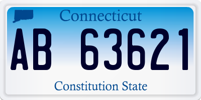 CT license plate AB63621