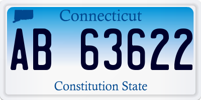 CT license plate AB63622