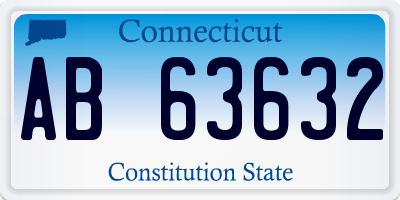 CT license plate AB63632