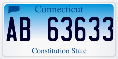 CT license plate AB63633