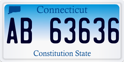 CT license plate AB63636