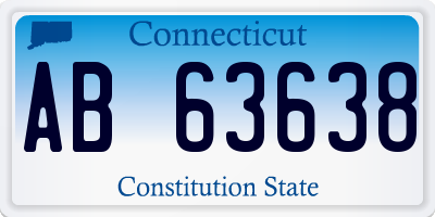 CT license plate AB63638