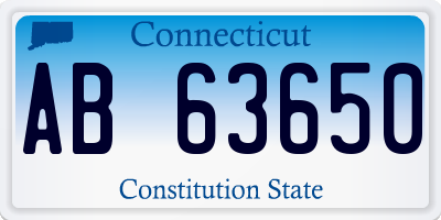 CT license plate AB63650