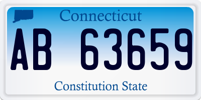 CT license plate AB63659