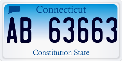 CT license plate AB63663