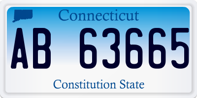 CT license plate AB63665