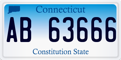 CT license plate AB63666