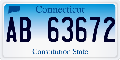 CT license plate AB63672