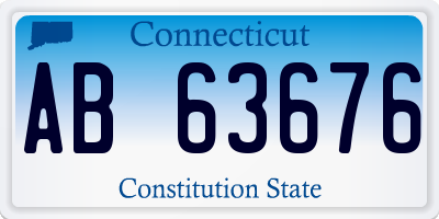 CT license plate AB63676