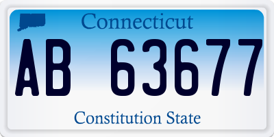 CT license plate AB63677