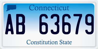 CT license plate AB63679
