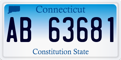 CT license plate AB63681