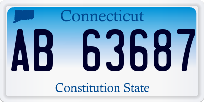 CT license plate AB63687