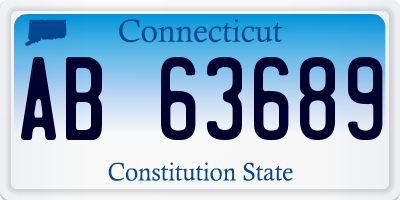 CT license plate AB63689