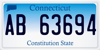 CT license plate AB63694