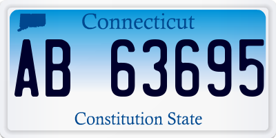 CT license plate AB63695