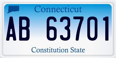 CT license plate AB63701