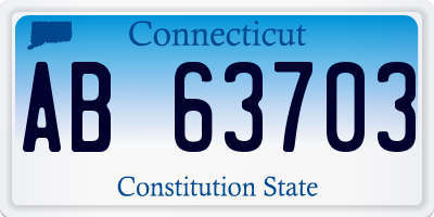 CT license plate AB63703