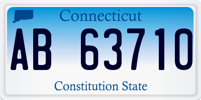 CT license plate AB63710