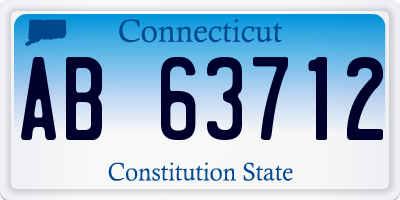 CT license plate AB63712