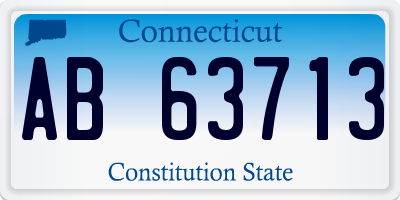 CT license plate AB63713