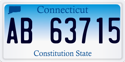 CT license plate AB63715