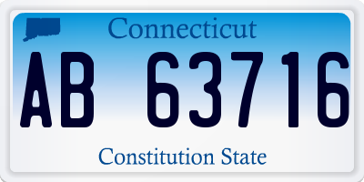 CT license plate AB63716