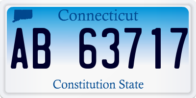 CT license plate AB63717