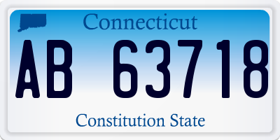 CT license plate AB63718