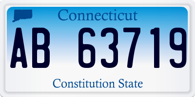 CT license plate AB63719