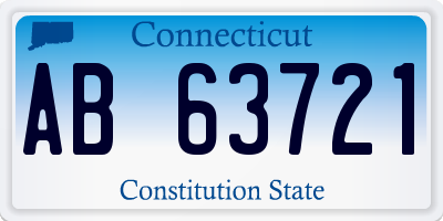 CT license plate AB63721