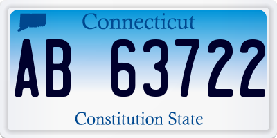 CT license plate AB63722