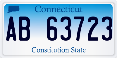 CT license plate AB63723