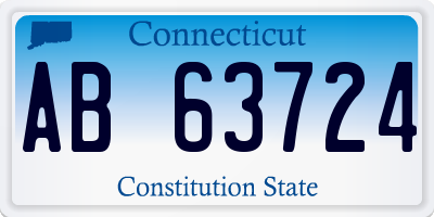 CT license plate AB63724