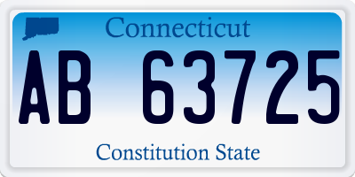 CT license plate AB63725