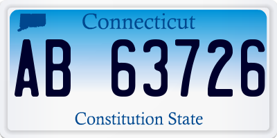 CT license plate AB63726