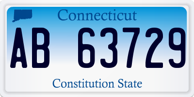CT license plate AB63729