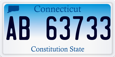 CT license plate AB63733