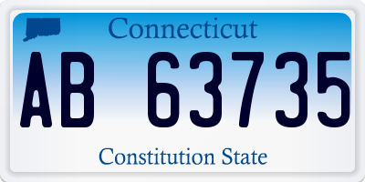 CT license plate AB63735