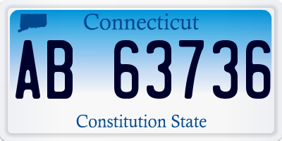 CT license plate AB63736