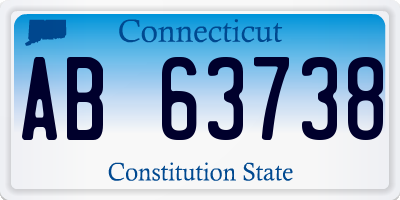 CT license plate AB63738