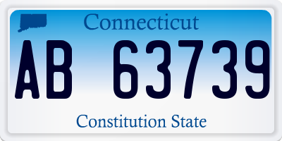 CT license plate AB63739