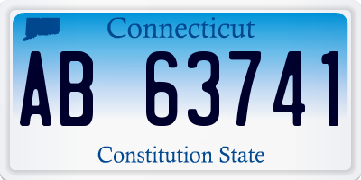 CT license plate AB63741