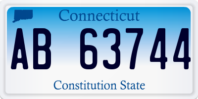 CT license plate AB63744