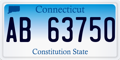 CT license plate AB63750