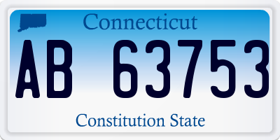 CT license plate AB63753