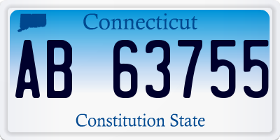 CT license plate AB63755
