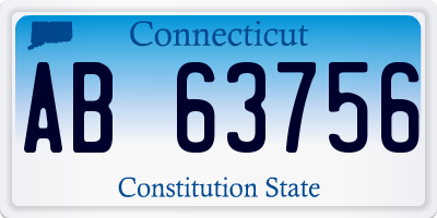 CT license plate AB63756