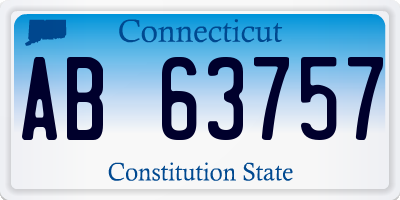 CT license plate AB63757